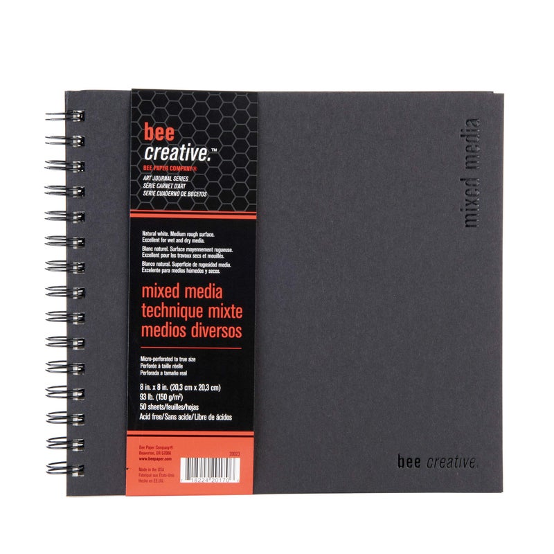 Bee Paper Company Bee Paper - 8.8"x 8" Bee Creative Mixed Media Journal - Image 1